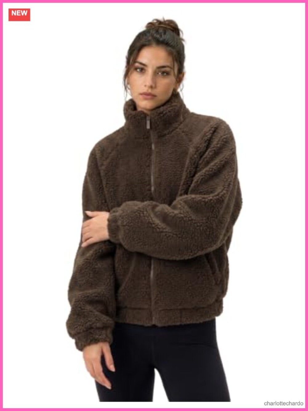 Sherpa Fleece Zip Up Jacket Women's Fall Winter Outerwear